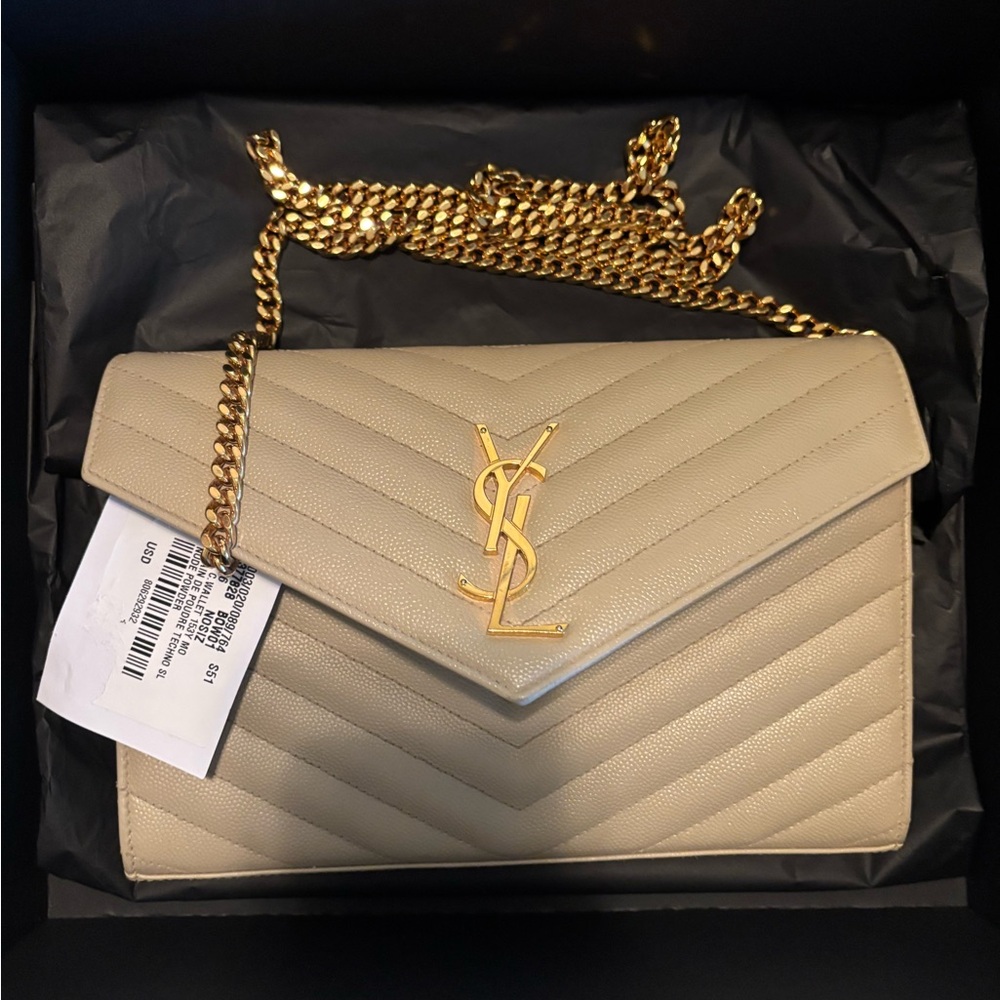 Yves Saint Laurent Cassandre large chain matelasse Crossbody bag/wallet